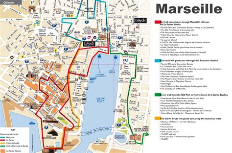 Marseille tourist map - Tourist map of Marseille france (Provence-Alpes-Côte d'Azur - France)