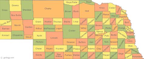 Nebraska County Map Gis Geography - Bank2home.com
