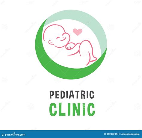 Newborn in Circle Center on Pediatric Clinic Logo Stock Vector - Illustration of center, flat ...