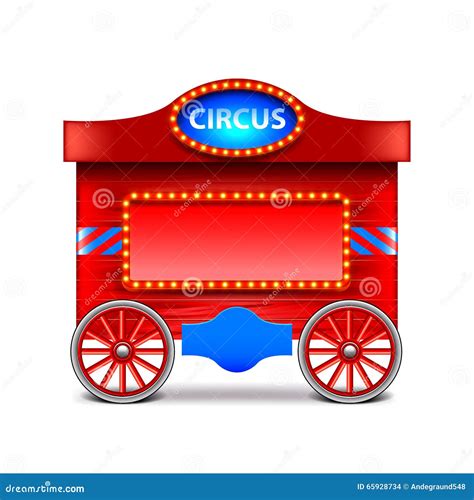 Circus Wagon Isolated on White Vector Stock Vector - Illustration of colorful, emblem: 65928734