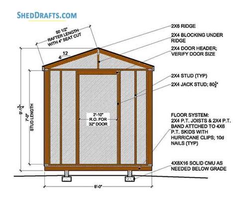 8×8 Backyard Storage Shed Plans