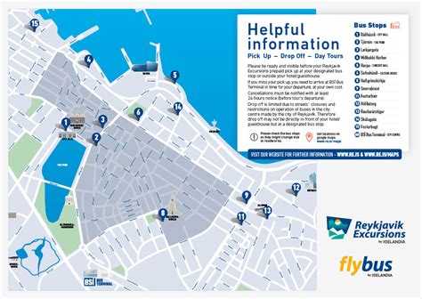 Pick Up Locations and Designated Bus Stops in Reykjavík| Reykjavik Excursions