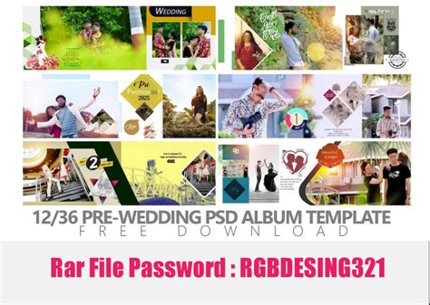 12*36 pre Wedding Albam Psd Templates Free Download - Kumaran Network