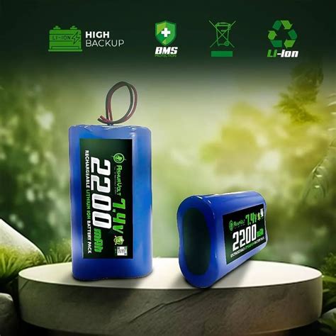 For Vehicles Blue,Green 7 4v/2200mah Lithium Ion Battery Pack, 2 Ah at Rs 140/piece in Bengaluru