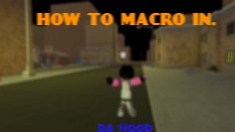 How To Macro In Da Hood - YouTube