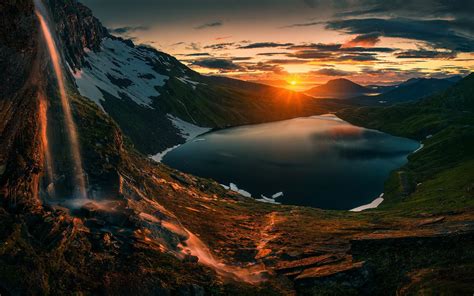 Sunset Over Mountains, HD Nature, 4k Wallpapers, Images, Backgrounds, Photos and Pictures