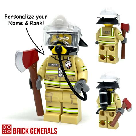 Custom Minifigures Singapore Home Team SCDF Firefighter