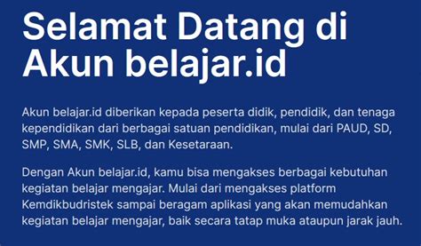 8 Platform yang Bisa Diakses Menggunakan Akun Belajar.id