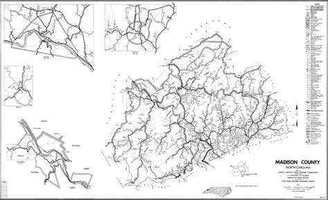 1962 Road Map of Madison County, North Carolina