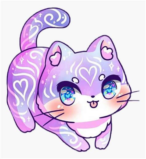 #kawaii #purplecat #sailormoon - M Jenni Illustrations Cat, HD Png ...