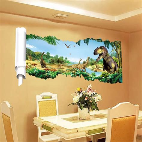 Jurassic Period Dinosaur Wall Stickers Home Decor Living Room Vinyl ...