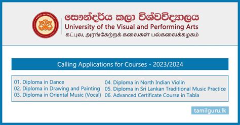 Dance, Music & Drawing Courses 2023 - University of Visual & Performing Arts