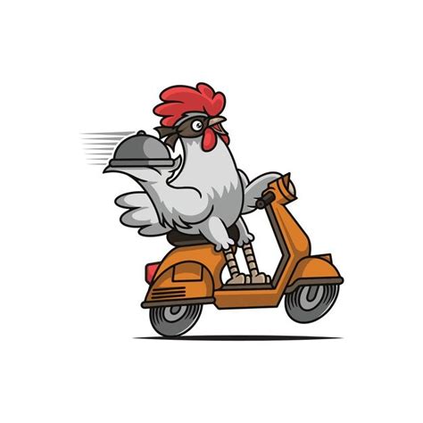 Premium Vector | Chicken hero delivery mascot | Chicken logo, Mascot, Vector art design