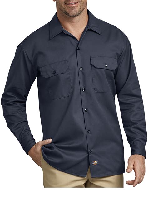 Dickies Mens and Big Men's Original Fit Long Sleeve Twill Work Shirt - Walmart.com