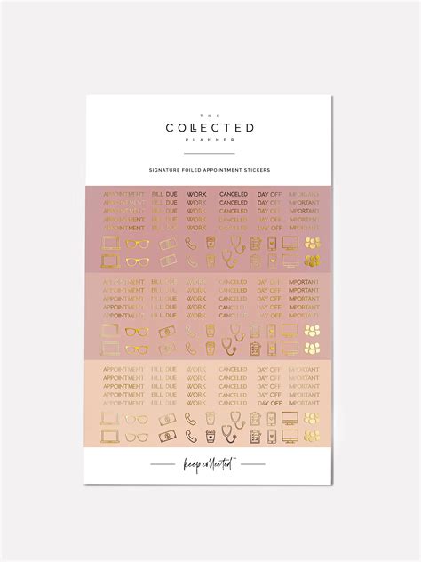 Planner Stickers | Petite Gold Foil Planner Stickers – The Collected Planner