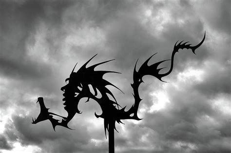 Dragon Sculpture Against The Sky Photograph by Lyle Crump - Fine Art America