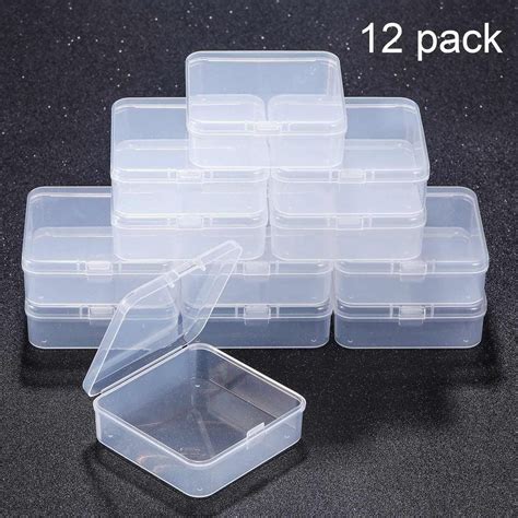 Small Rectangle Clear Plastic Lightweight Containers Storage Box With ...