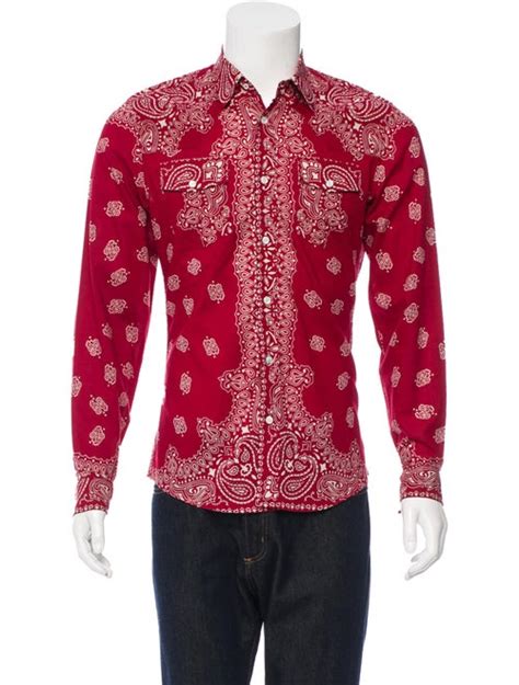 Gucci Bandana Print Button-Up Shirt - Clothing - GUC95703 | The RealReal