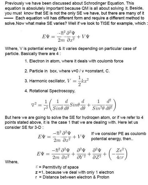 Schrodinger Equation for Hydrogen atom | My Blog