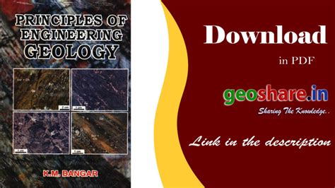 Principals of Engineering Geology by KM Bangar (download in PDF) | GeoShare