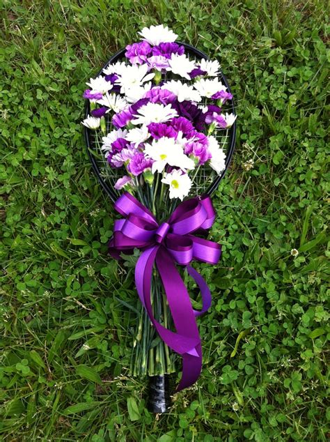 tennis racquet bouquet for my daughter's final high school tennis match. | Tennis match, Tennis ...