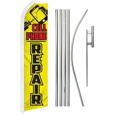 &CELL PHONE REPAIR& Advertising Super Flag & Pole Kit $74.26 - PicClick