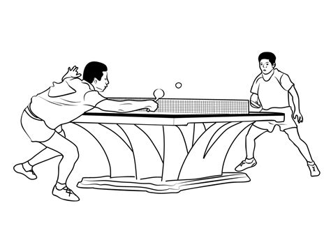 Table Tennis coloring pages - ColoringLib
