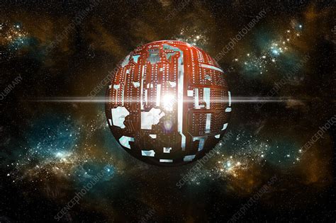 Dyson Sphere Built by Advanced Civilization - Stock Image - C033/4764 - Science Photo Library