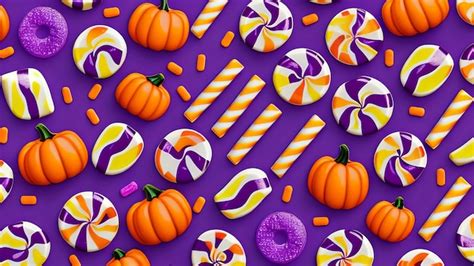 Premium AI Image | Halloween candy background