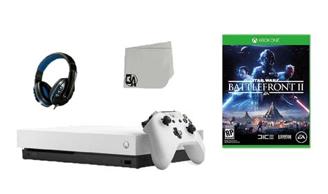 Microsoft Xbox One X 1TB Gaming Console White with Battlefront II BOLT ...