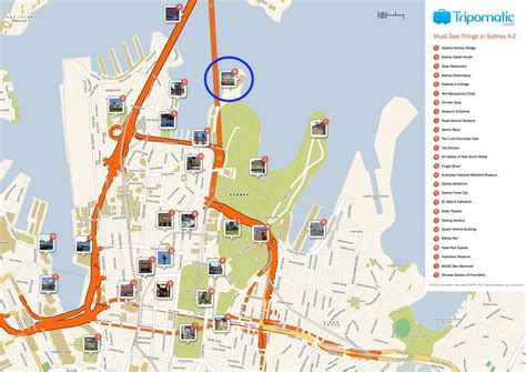 Sydney opera house map - Mapa de sydney opera house (Austrália)