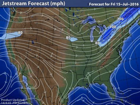 Jet Stream in United States | Wind map, Weather patterns, Weather ...