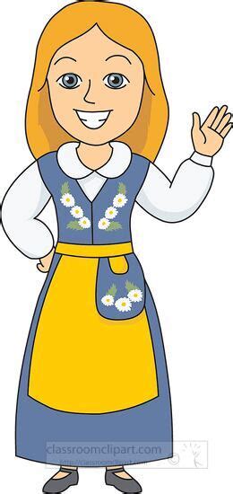 Culture and Multicultural Clipart-traditional folk costume woman sweden ...