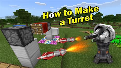 How to Make a TURRET | Minecraft PE - YouTube