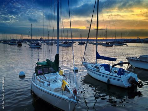 San Diego Harbor at Sunset Stock Photo | Adobe Stock