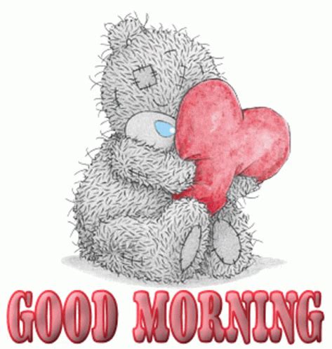 Good Morning Hug Stuffed Toy Heart GIF | GIFDB.com