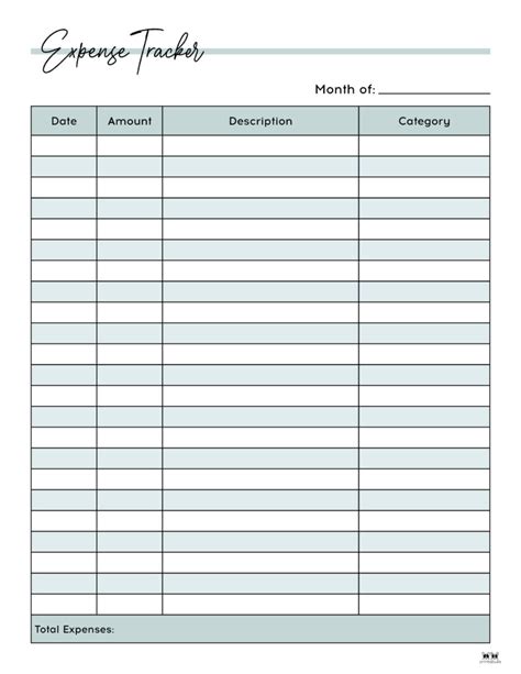 Monthly Expense Tracker Template Printable Monthly Budget | ubicaciondepersonas.cdmx.gob.mx