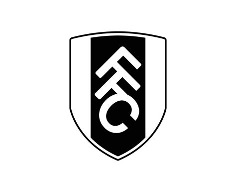 FC Fulham Club Symbol Black And White Logo Premier League Football ...