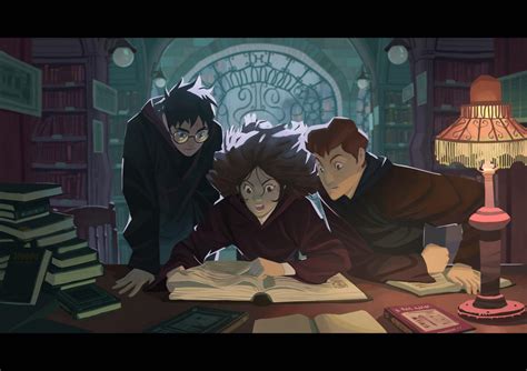 Harry Potter - In the library by Nesskain on DeviantArt