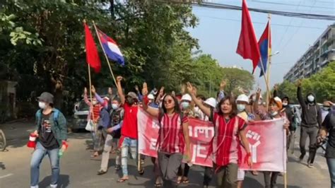 Myanmar protests against coup continue | World News | Sky News