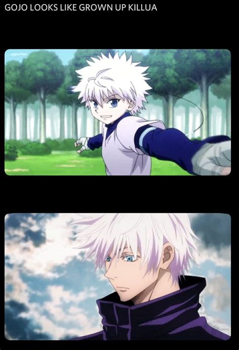 GOJO SATORU LOOKS LIKE GROWN UP KILLUA ZOLDYCK | Killua, Growing up, Anime