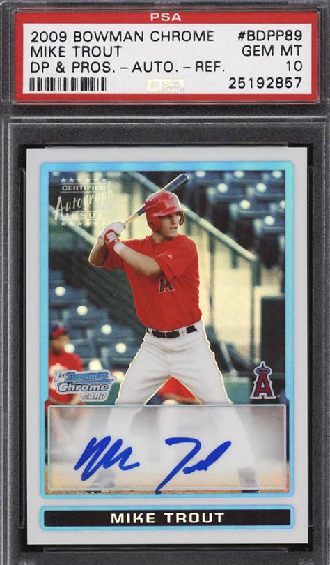 Bid on these Mike Trout classic Bowman Chrome autograph rookie cards ...