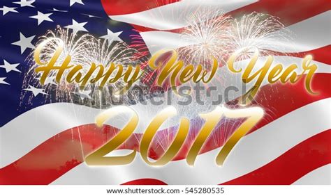 Happy New Year 2017 Flag Fireworks Stock Photo 545280535 | Shutterstock