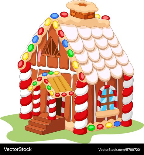 Cartoon gingerbread house Royalty Free Vector Image