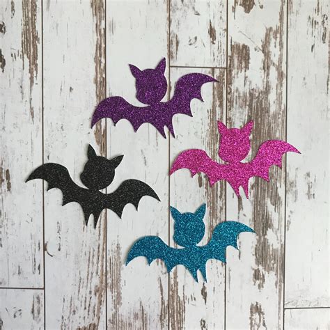 12 Pcs Vampirina Inspired Bat Symbols Glitter Die Cuts/party Decorations/embellishment/table ...