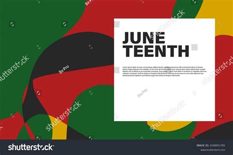 Juneteenth Background Design Banner Poster Greeting Stock Vector ...