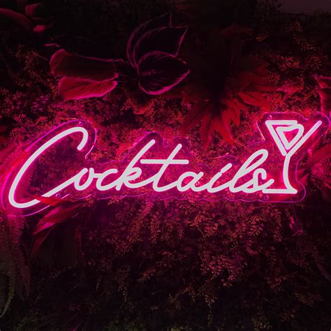 Cocktail Neon Sign Custom Neon Sign Bar Neon Sign Custom Bar - Etsy