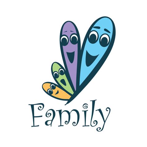 Funny family logos design vector 04 free download