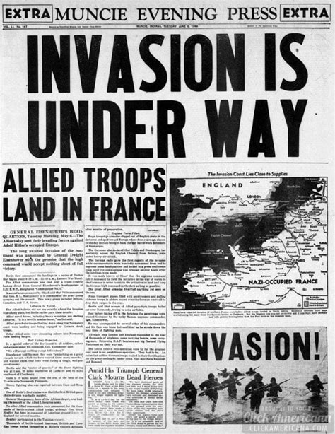 D-Day invasion of France: See WW2 newspaper headlines (1944) - Click ...