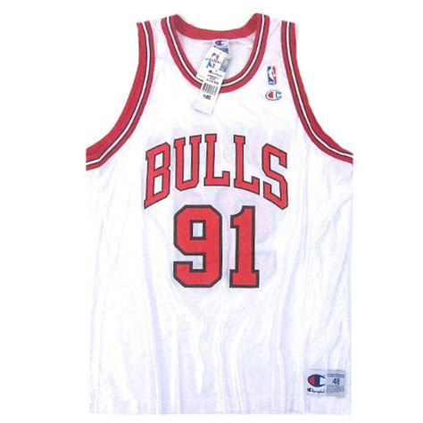 Vintage Dennis Rodman Chicago Bulls Champion Jersey NBA Basketball 90s ...